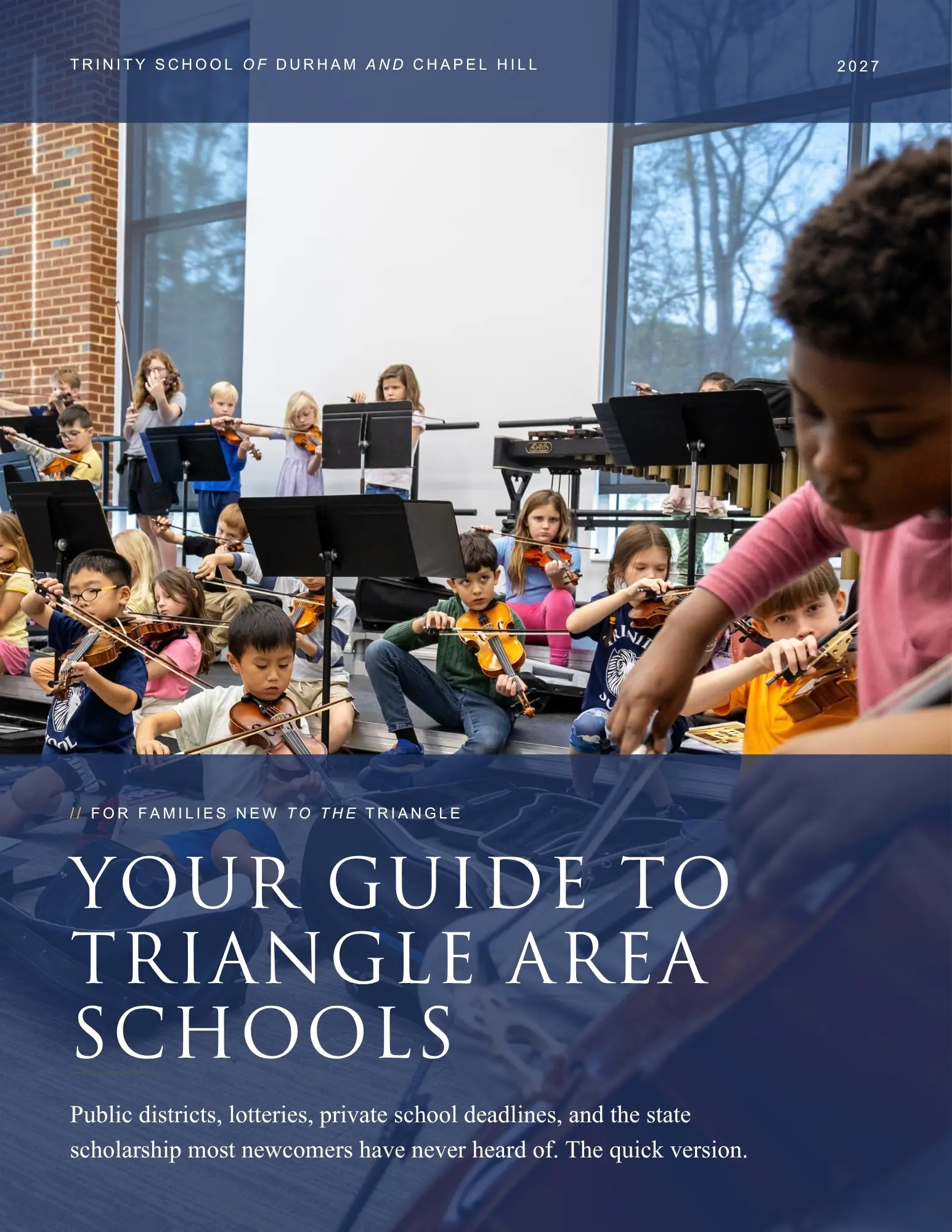 Cover of the free guide, Your Guide to Triangle Area Schools
